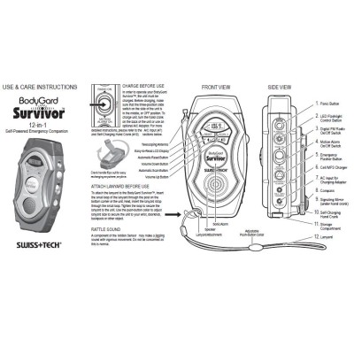 Swisstech BodyGard Survivor 12 In 1 Otomatik Acil Durum Rehberi-Swisstech