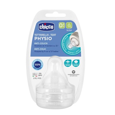 Chicco Wellbeing Silikon 2'li Biberon Emziği 0 ay+-Chicco Chicco Wellbeing Silikon 2'li Biberon Emziği 0 ay+-Chicco