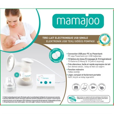 Mamajoo Elektronik USB Tekli Göğüs Pompası-Mamajoo Mamajoo Elektronik USB Tekli Göğüs Pompası-Mamajoo