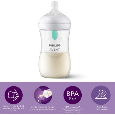 Philips Avent Natural Response PP Antikolik Biberon 260 ML 1 Ay+ SCY673/01-Philips Avent Philips Avent Natural Response PP Antikolik Biberon 260 ML 1 Ay+ SCY673/01-Philips Avent