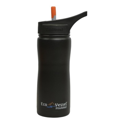 Eco Vessel Summit Insulated Steel Straw Bottle Termos 0.50 Litre-SİYAH-Eco Vessel