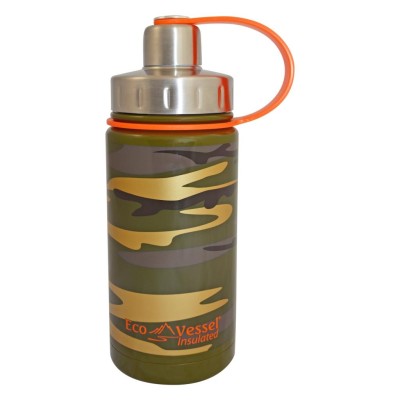 Eco Vessel Twist Triple Insulated Bottle With Screw Termos 0.40 Litre-KAMUFLAJ-Eco Vessel