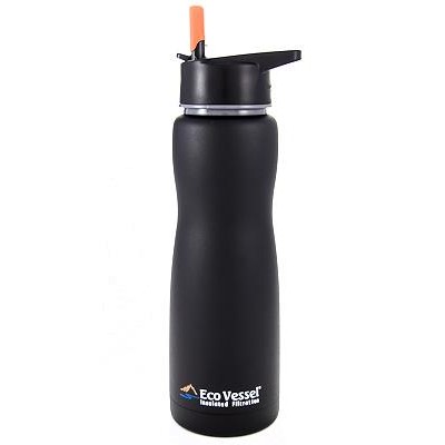 Eco Vessel Aqua Vessel Insulated Filtre Bottle Termos 0.75 Litre-SİYAH-Eco Vessel