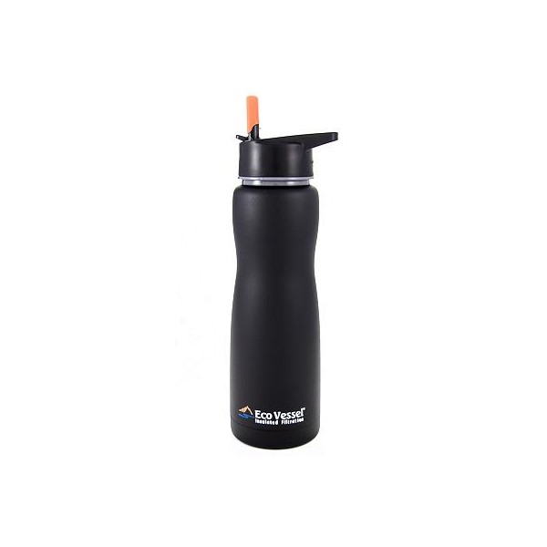 Eco Vessel Aqua Vessel Insulated Filtre Bottle Termos 0.75 Litre-SİYAH