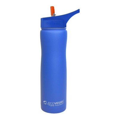 Eco Vessel Summit Insulated Steel Straw Bottle Termos 0.75 Litre-MAVİ-Eco Vessel