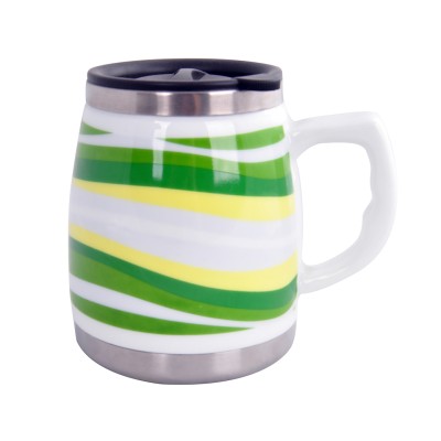 Andoutdoor AND325A İçi Çelik Dışı Desenli Seramik Kupa Mug-Andoutdoor Andoutdoor AND325A İçi Çelik Dışı Desenli Seramik Kupa Mug-Andoutdoor