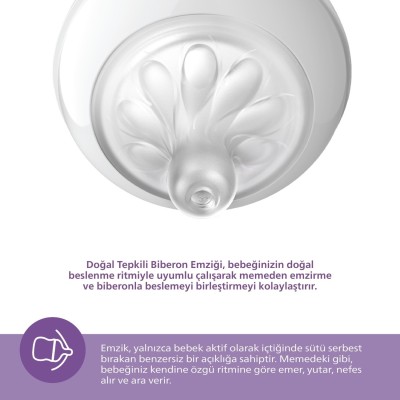Philips Avent Natural Response PP Antikolik Biberon 260 ML 1 Ay+ SCY673/01-Philips Avent Philips Avent Natural Response PP Antikolik Biberon 260 ML 1 Ay+ SCY673/01-Philips Avent