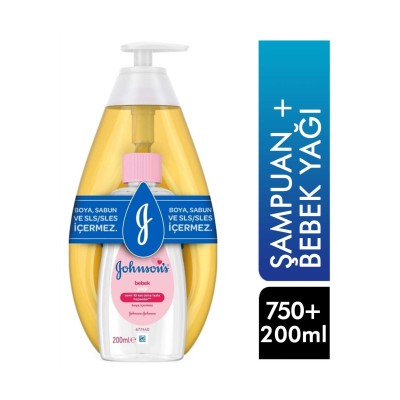 Johnson's Baby Gold Şampuan 750 ml + Bebek Yağı 200 ml-Johnson´s Baby Johnson's Baby Gold Şampuan 750 ml + Bebek Yağı 200 ml-Johnson´s Baby