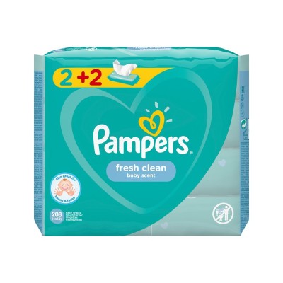 Prima Pampers Baby Yenidoğan Fresh Clean Islak Havlu 52x4 Adet (208 Yaprak)-Prima Prima Pampers Baby Yenidoğan Fresh Clean Islak Havlu 52x4 Adet (208 Yaprak)-Prima