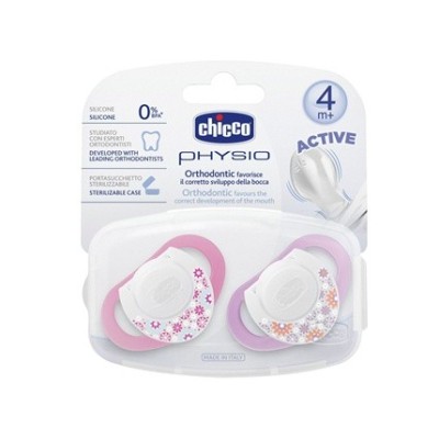 Chicco Emzik Physio Pembe Silikon 4m+ 2'li-Chicco