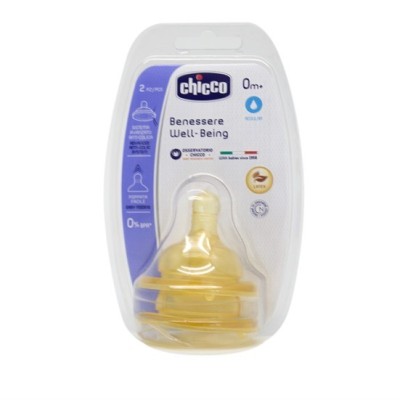 Chicco Biberon Emziği 0ay+2li Normal Akış Kauçuk-Chicco