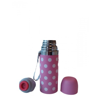 Sema Baby Puantiyeli Bebek Termosu 350 ml - Pembe-Sema Baby