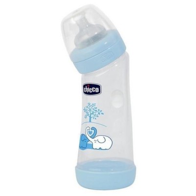 Chicco Eğimli Biberon 250 ml - Mavi-Chicco