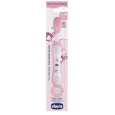 Chicco İlk Süt Dişi Fırçası Pembe 6-36 Ay-Chicco