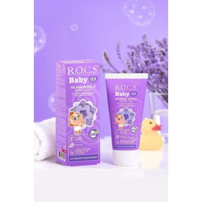 Rocs Baby Ihlamur Özlü 0-3 Yaş Florürsüz Diş Macunu 45 ml-ROCS