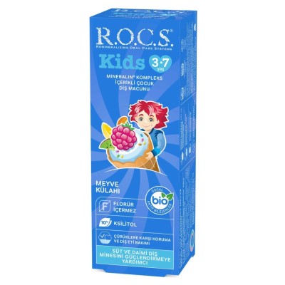 Rocs Kids Meyve Külahı Florürsüz Diş Macunu 45 ml-ROCS