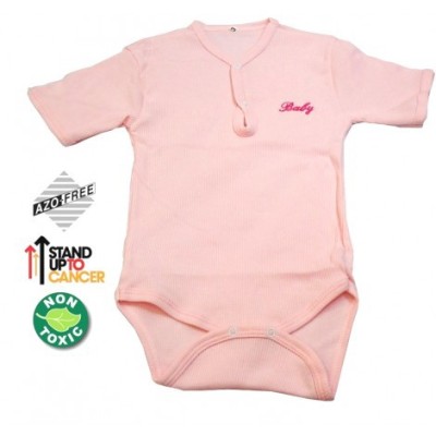 Sema Baby Yarım Kol Kaşkorse Badi (Body) - Pembe 0-6 Ay-Sema Baby