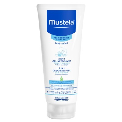 Mustela 2 In 1 Cleansing Gel 200 Ml (Saç Ve Vücut Şampuanı)-Mustela