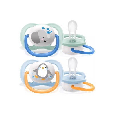 Philips Avent Ultra Air Animals 2li Emzik 0-6 Ay - Erkek-Philips Avent