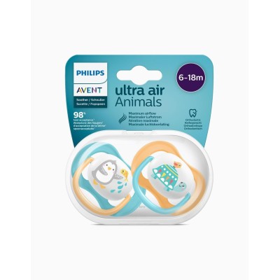 Philips Avent Ultra Air Animals 2li Emzik 6-18 Ay - Unisex-Philips Avent