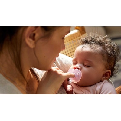 Philips Avent Soothie Ortodontik Saklama Kutulu 2li Emzik 0-6 Ay - Kız-Philips Avent