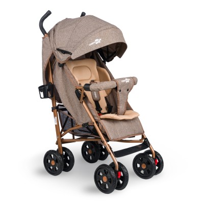 Comfymax Tam Yatar Baston Bebek Arabası – Wood Brown-Comfymax