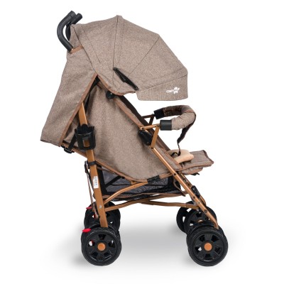 Comfymax Tam Yatar Baston Bebek Arabası – Wood Brown-Comfymax