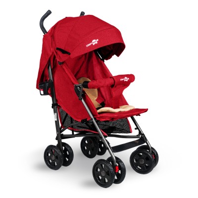 Comfymax Tam Yatar Baston Bebek Arabası – Dark Red-Comfymax