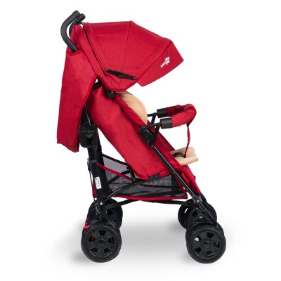 Comfymax Tam Yatar Baston Bebek Arabası – Dark Red-Comfymax