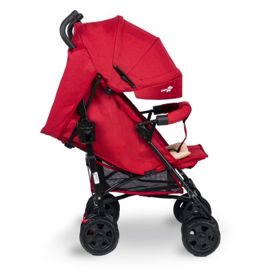 Comfymax Tam Yatar Baston Bebek Arabası – Dark Red-Comfymax