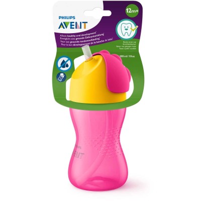 Philips Avent Pipetli Bardak +12 Ay 300 ml - Pembe-Philips Avent