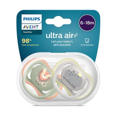 Philips Avent SCF085/17 Ultra Air Emzik 6-18 Ay 2li Erkek-Philips Avent