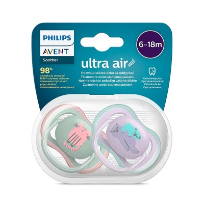 Philips Avent SCF085/18 Ultra Air Emzik 6-18 Ay 2li Kız-Philips Avent