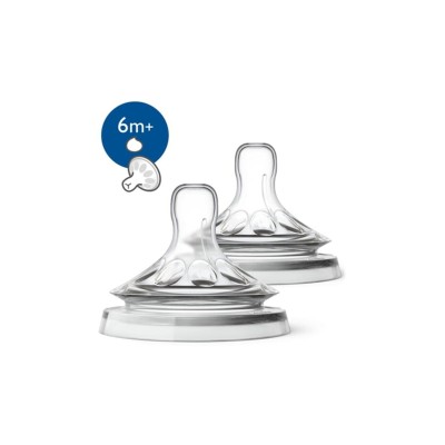 Philips Avent Natural Yoğun Akış Y Kesim +6 Ay 2li Biberon Emziği-Philips Avent