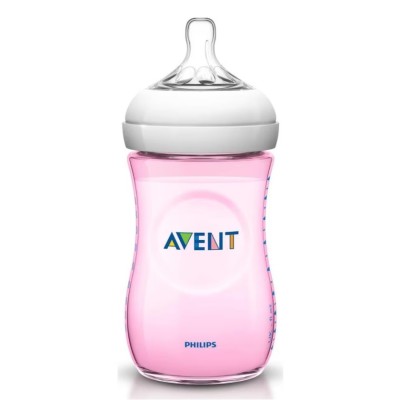 Avent Natural PP Biberon 260 ml - Pembe-Philips Avent