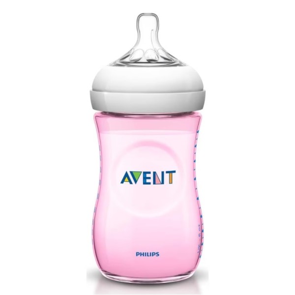 Avent Natural PP Biberon 260 ml - Pembe