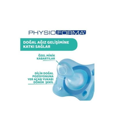 Chicco PhysioForma Mini Soft 2'li Emzik 2-6 Ay Erkek-Chicco