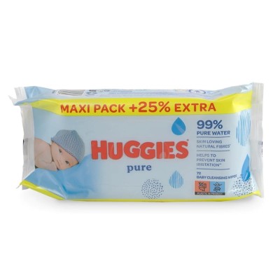 Huggies Pure Yenidoğan Hassas Islak Havlu 72 Yaprak-Huggies