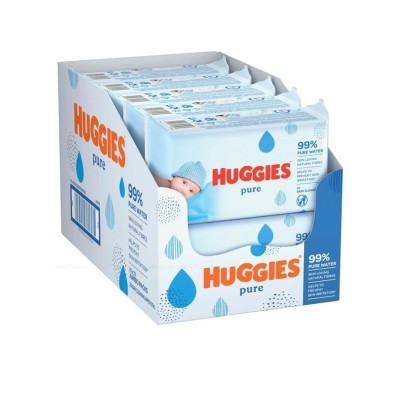 Huggies Pure Yenidoğan Hassas Islak Havlu 72 Yaprak 10'lu Maxi Paket (720 Yaprak)-Huggies