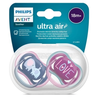 Philips Avent Ultra Air Emzik +18 Ay 2li Kız SCF349/22-Philips Avent