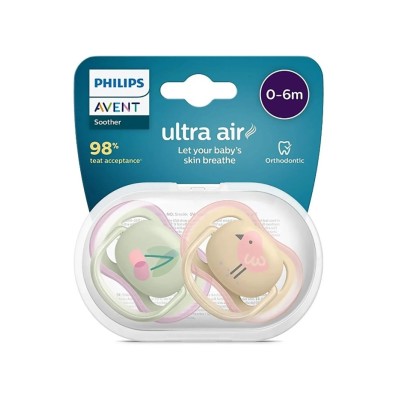 Philips Avent Ultra Air Emzik 0-6 Ay 2li Kız SCF085/59-Philips Avent