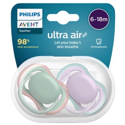 Philips Avent Ultra Air Emzik 6-18 Ay 2li Kız SCF085/16-Philips Avent