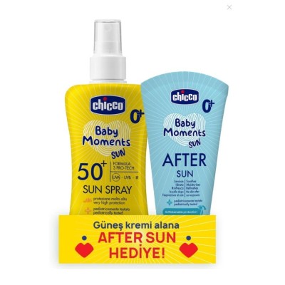 Chicco Güneş Kremi Spf 50+ 150 ml & Güneş Sonrası Kremi 150 ml-Chicco