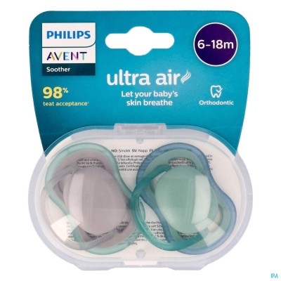 Philips Avent Ultra Air Emzik 6-18 Ay 2li Erkek SCF085/16-Philips Avent