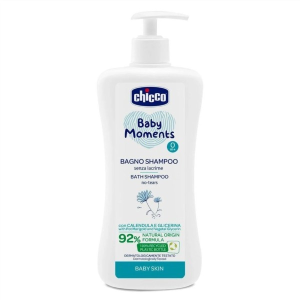 Chicco Baby Moments Göz Yakmayan Yenidoğan Saç ve Vücut Şampuanı 500 ml