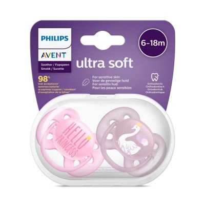 Philips Avent Ultra Soft Yumuşak 2li Emzik 6-18 Ay - SCF223/02-Philips Avent