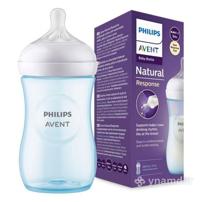 Philips Avent Natural Response PP Pembe Biberon 1+ Ay 260 ml SCY903/11-Philips Avent