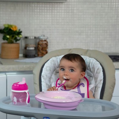 Chicco 4 Parça Beslenme Seti +6 Ay - Kız-Chicco