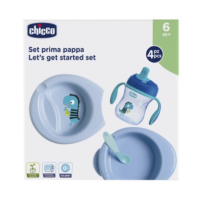 Chicco 4 Parça Beslenme Seti +6 Ay - Erkek-Chicco Chicco 4 Parça Beslenme Seti +6 Ay - Erkek-Chicco