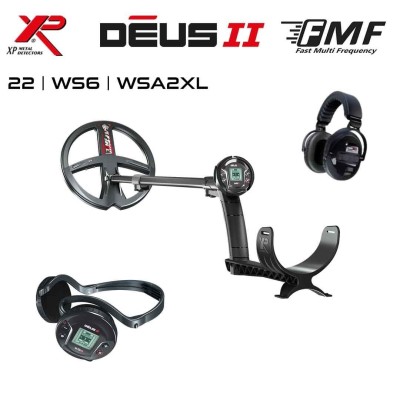 Deus 2 Dedektör - 22,5cm FMF Başlık, WS6 Master + WSA2XL Kulaklık-XP